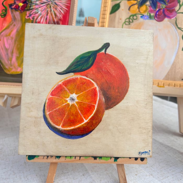 Orange on Wood image